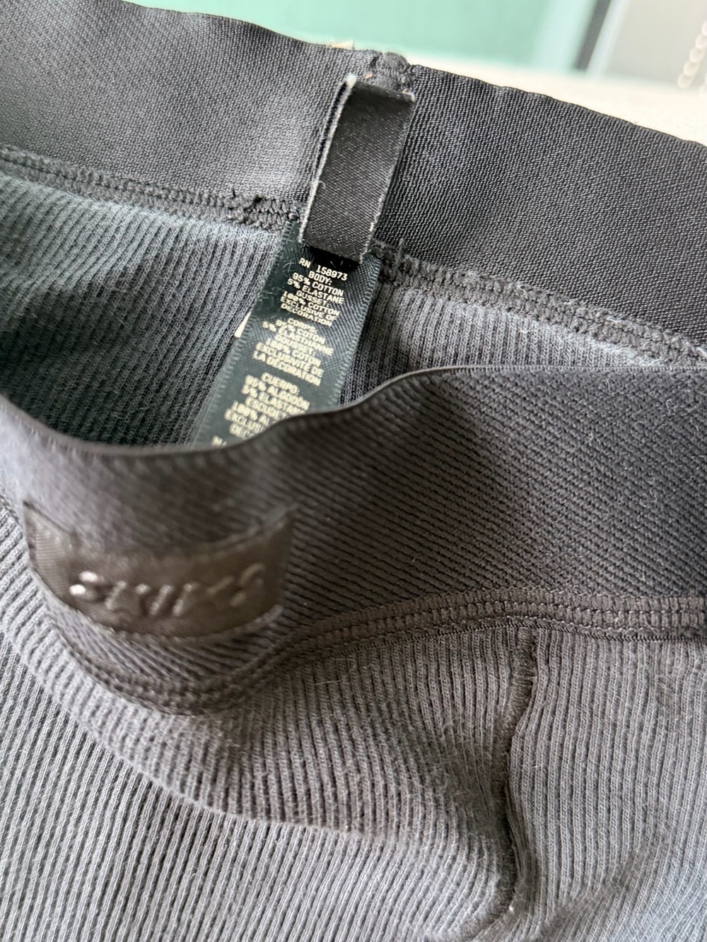 Skims cotton Rib Black boxer - Picture 4 of 5